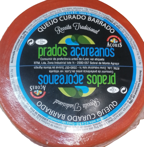 QUEIJO CURADO PRADOS AÇOREANOS BARRADO RECEITA TRADICIONAL KG