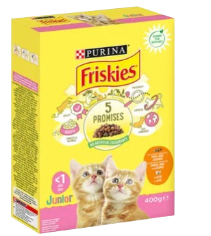 ALIM GATO FRISKIES SECO JUNIOR 400GR CARTÃO