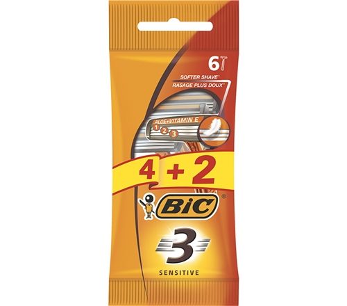 LAMINA BIC 3 SENSITIVE 4+2UN