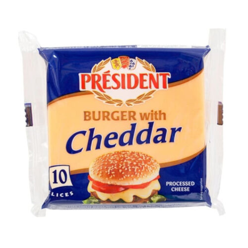 QUEIJO FUNDIDO FATIADO BURGER PRÉSIDENT 10UN 200GR