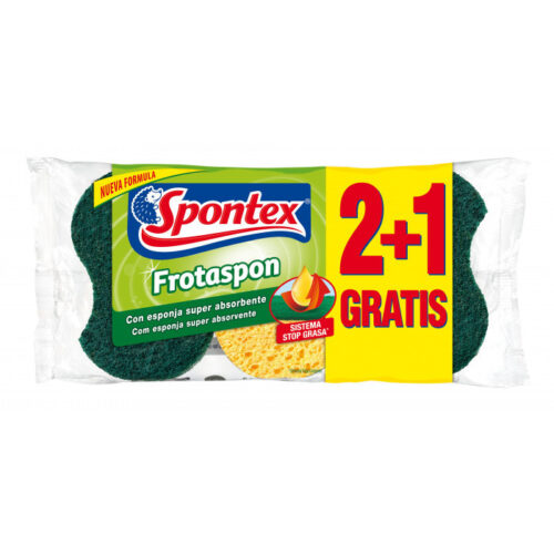 ESPONJA FROTASPON VERDE SPONTEX 2+1UN