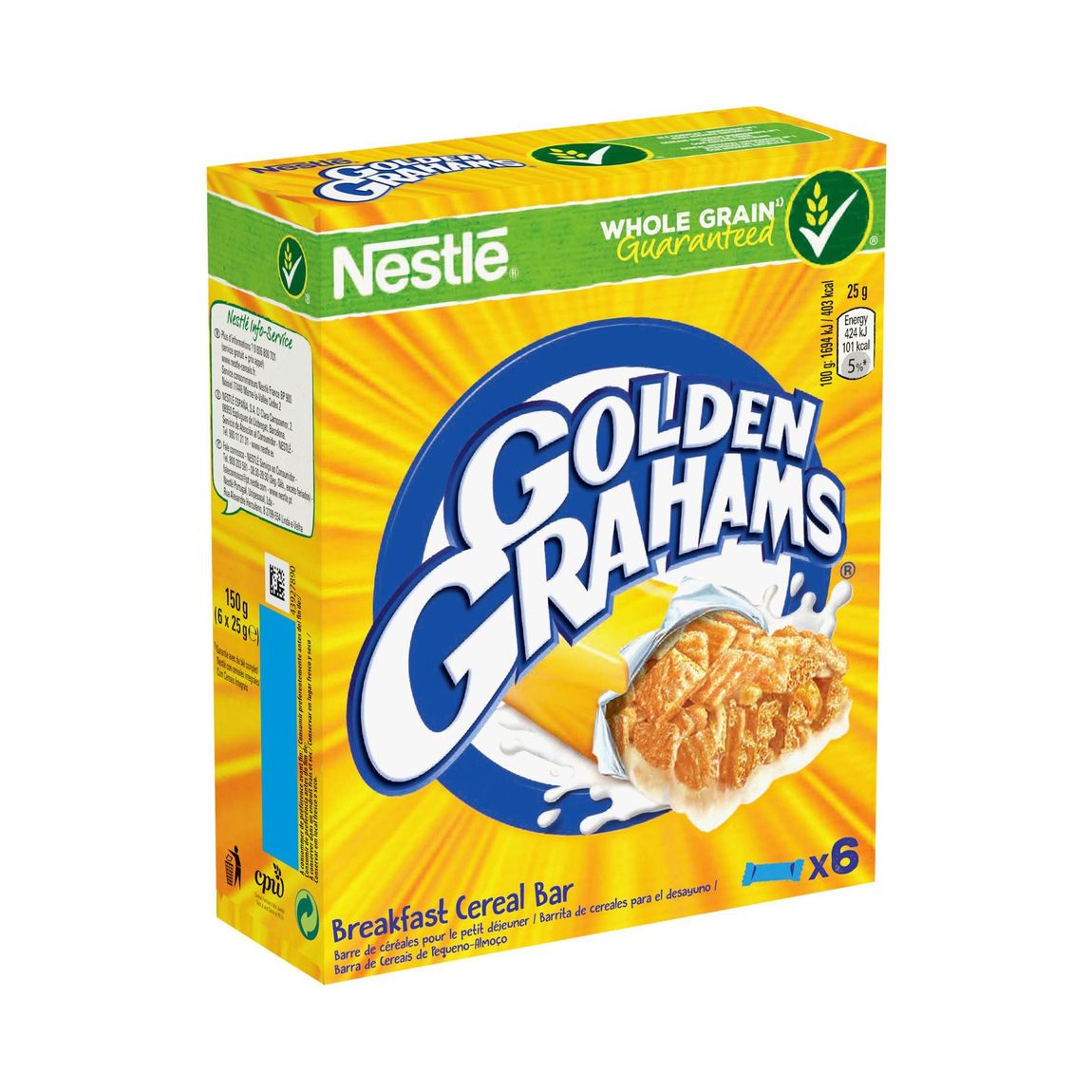 BARRA CER GOLDEN GRAHAMS 6X25GR