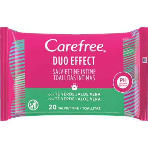 TOALHITAS INTIMAS CAREFREE TE VERDE&ALOE VERA 20UNI - Image 2