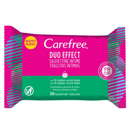 TOALHITAS INTIMAS CAREFREE TE VERDE&ALOE VERA 20UNI