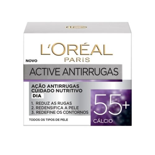 CREME DIA L'OREAL ACTIVE ANTIRUGAS +55 50ML