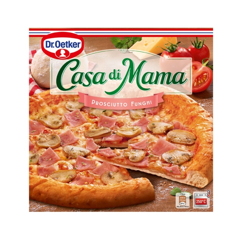 PIZZA CASA DI MAMA PROSCIUTTO-FUNGHI OETKER 380GR