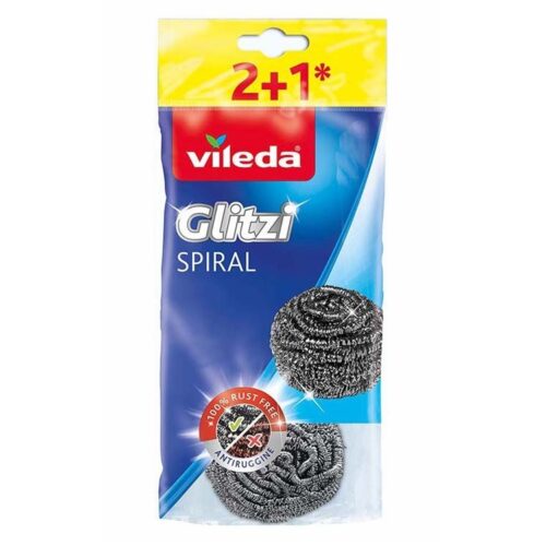 ESFREGÃO INOX SPIRAL VILEDA 2+1UN