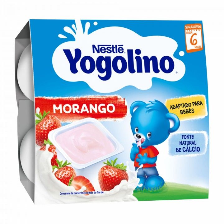 ALIMENTO LÁCTEO YOGOLINO MORANGO NESTLÉ 4X100GR