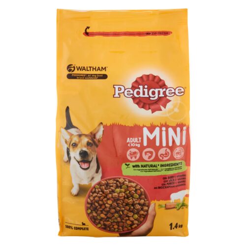 ALIMENTO SECO P/ CÃO ADULTO MINI VACA E VEGETAIS PEDIGREE 1,4KG
