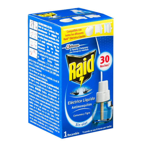 RECARGA INSECTICIDA LÍQUIDO ANTIMOSQUITO ELÉTRICO RAID 30NOITES