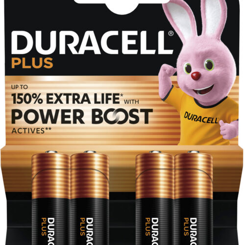 PILHAS ALCALINAS PLUS POWER AA LR06 DURACELL 4UN