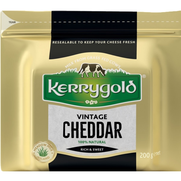 QUEIJO CHEDDAR VINTAGE WHITE KERRYGOLD 200GR