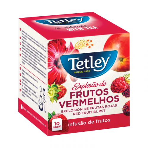 CHÁ TETLEY FRUTOS VERMELHOS 10SAQ
