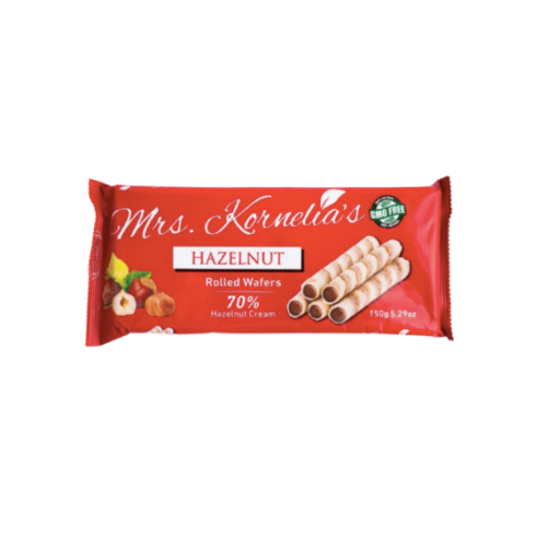 WAFER AVELÃ MRS KORNELIA 150G TUBITOS