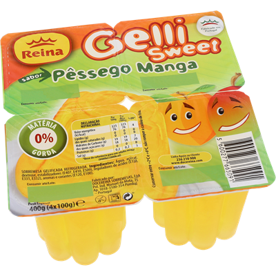 GELATINA GELLI SWEET PESS/MANGA 4X100G REINA