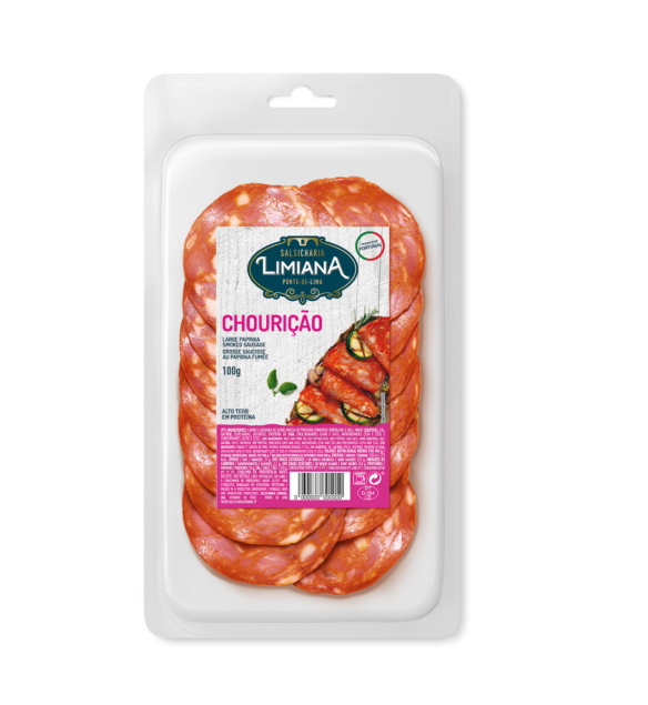 CHOURIÇÃO FATIAS 100G SALSICHARIA LIMIANA