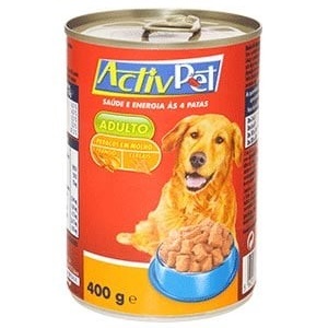 ALIMENTO HUMIDO CÃO ACTIVPET GALINHA&CEREAIS 400GR