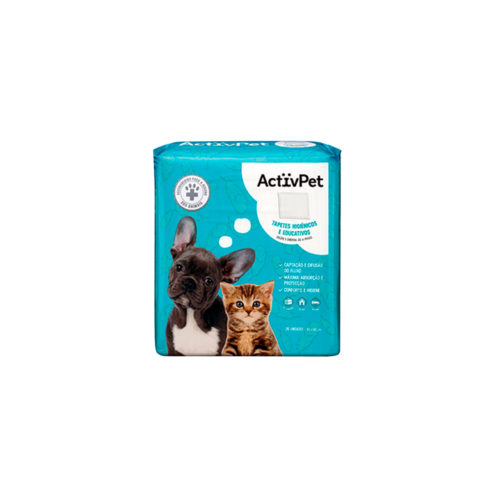 TAPETE HIGIÉNICO E EDUCATIVO P/ CÃO E GATO ACTIVPET 20UN
