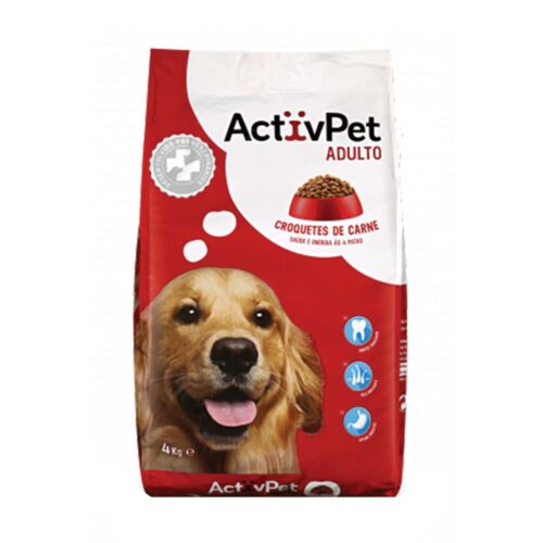 ALIMENTO SECO CÃO ACTIVPET CROQUETE CARNE 4KG