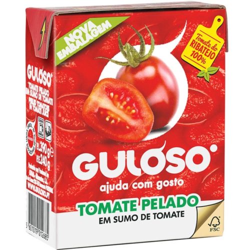 TOMATE PELADO GULOSO 390GR TETRA
