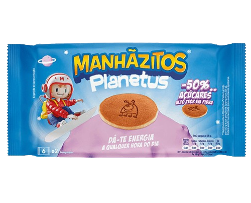 BOLO MANHAZITOS PLANETUS MORANGO 4X40GR