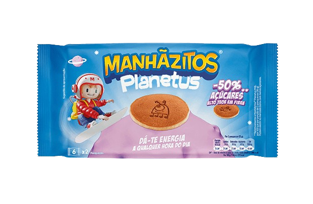 BOLO MANHAZITOS PLANETUS MORANGO 4X40GR