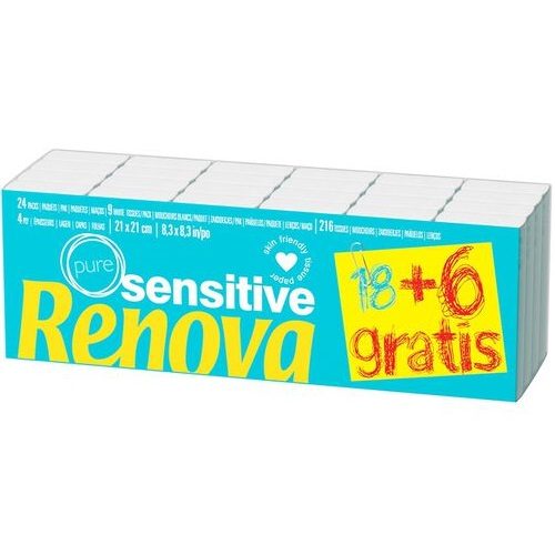 LENÇOS SENSITIVE RENOVA 18 + 6UN