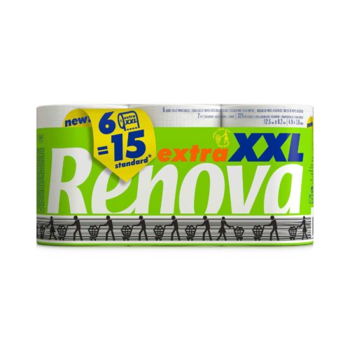 PAPEL HIGIÉNICO RENOVA PROGRESS XXL 6=15R