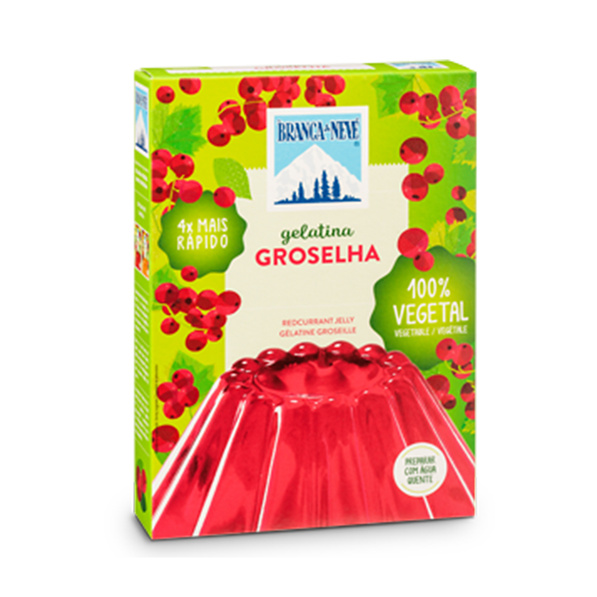 GELATINA VEGETAL GROSELHA BRANCA DE NEVE 85GR
