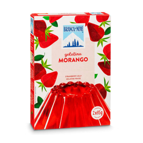 GELATINA MORANGO BRANCA DE NEVE 170GR