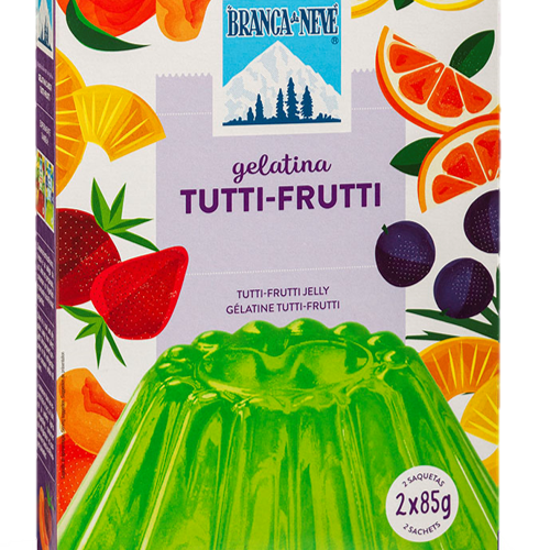 GELATINA TUTTI FRUTI BRANCA DE NEVE 170GR
