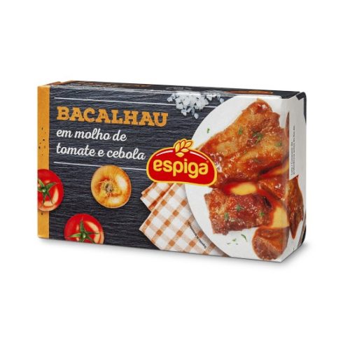 BACALHAU C/ MOLHO TOMATE E CEBOLA ESPIGA 106GR