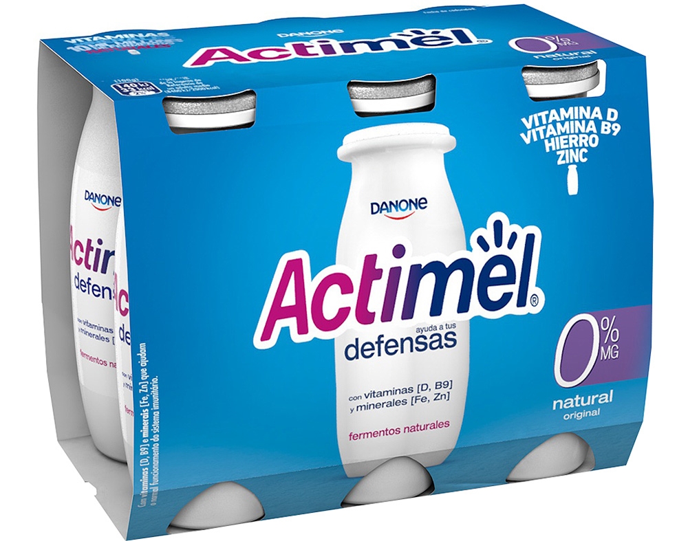 ACTIMEL 0% NATURAL 6X100ML