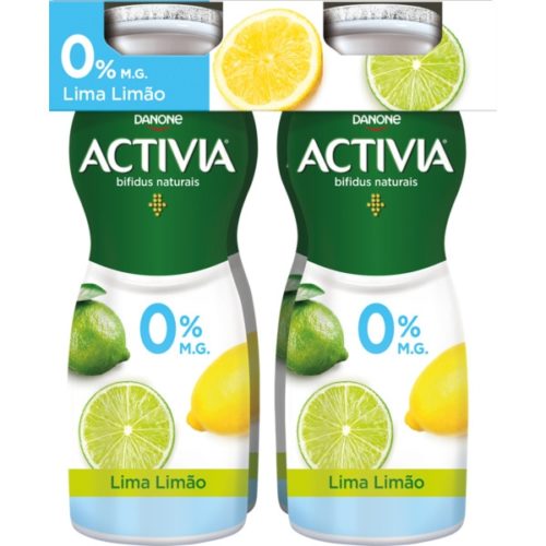 IOG LIQ ACTIVIA PROBIÓTICO 0% LIMA / LIMÃO 4X145ML