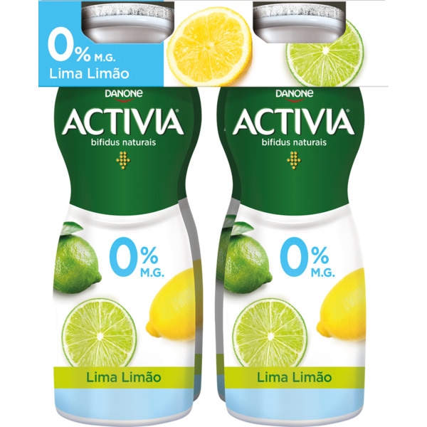 IOG LIQ ACTIVIA PROBIÓTICO 0% LIMA / LIMÃO 4X145ML