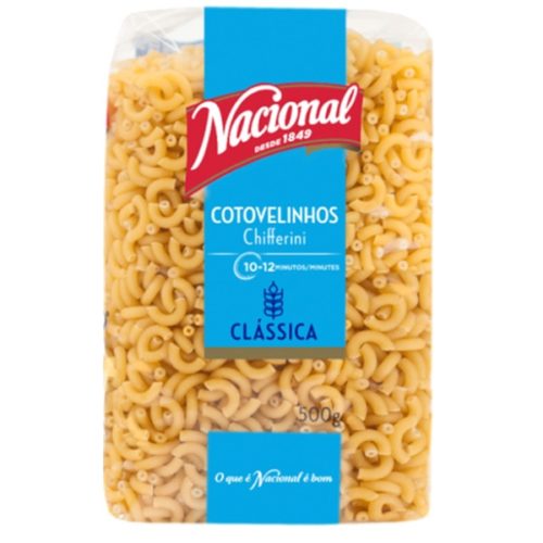 MASSA COTOVELINHOS NACIONAL 500GR