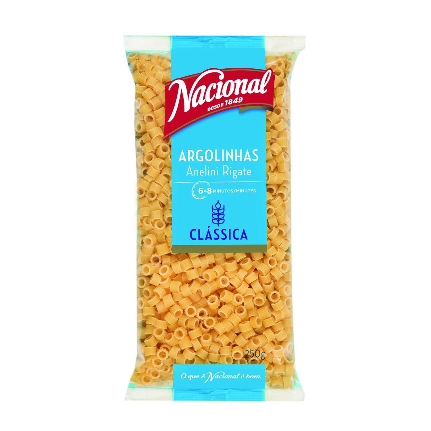MASSA ARGOLINHAS NACIONAL 250GR