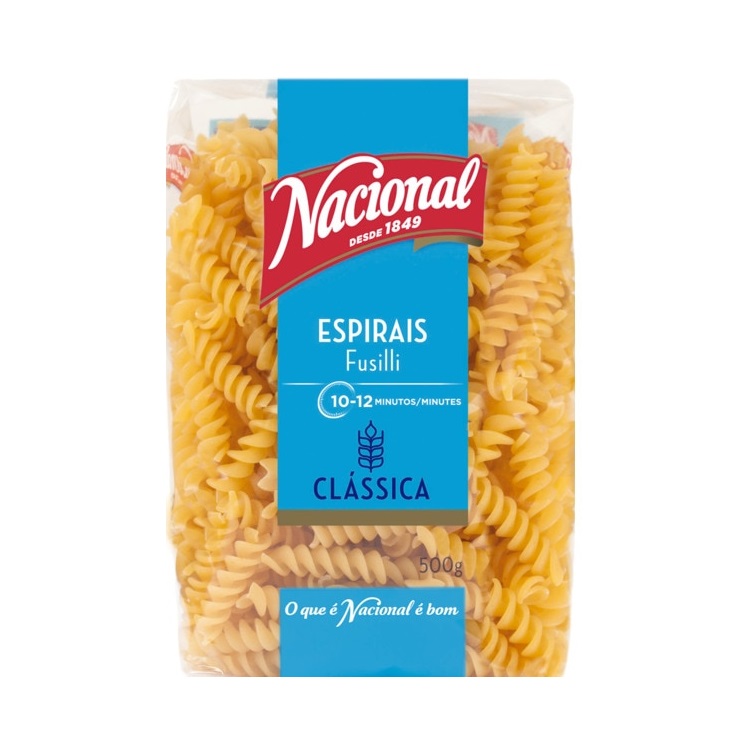 MASSA ESPIRAIS NACIONAL 500GR