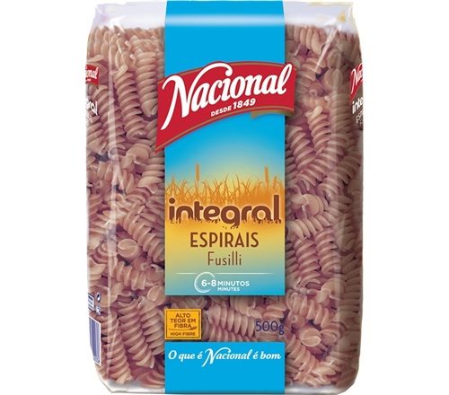 MASSA ESPIRAIS INTEGRAL NACIONAL 500GR