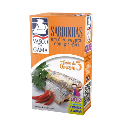 SARDINHA EM OLEO PICANTE VASCO GAMA 120GR