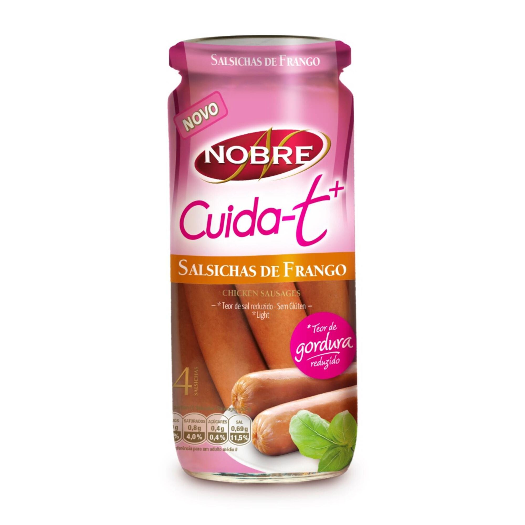 SALSICHAS CUIDA-T FRANGO NOBRE 210GR