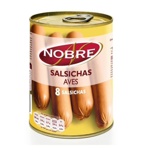 SALSICHAS AVES NOBRE 4PARES 200GR