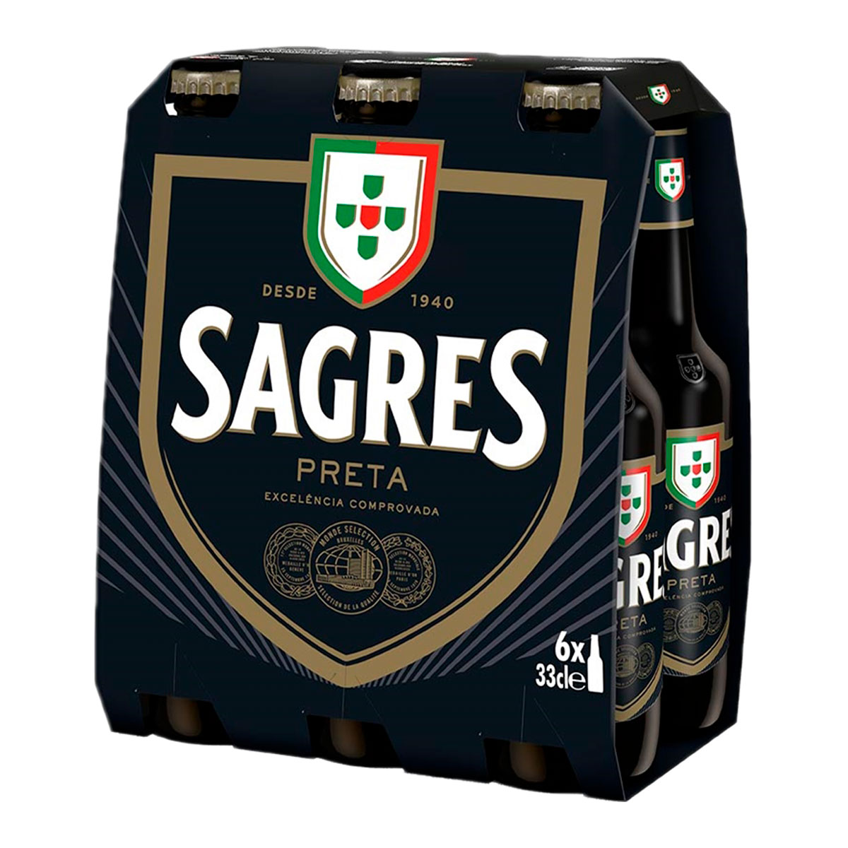CERVEJA SAGRES PRETA 6X33CL