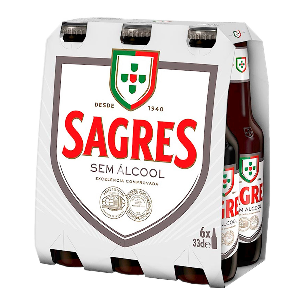 CERVEJA SAGRES ZERO 0.0% 6X33CL