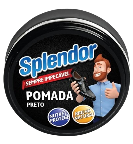 POMADA P/CALÇADO PRETO SPLENDOR 50ML