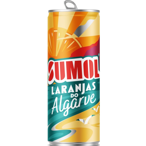 REFRIGERANTE C/GÁS SUMOL LARANJA ALGARVE 33CL LATA SLEEK