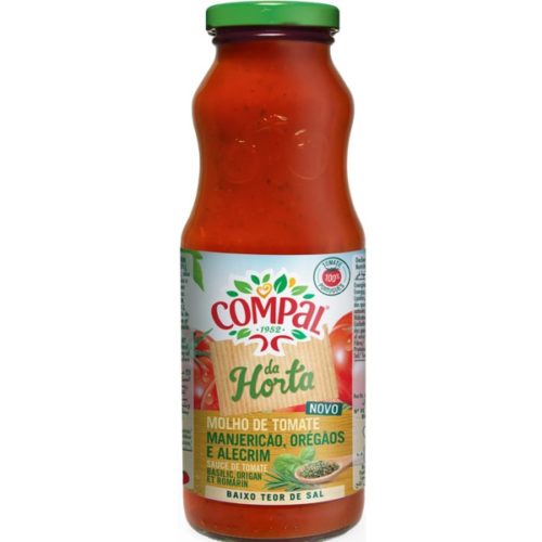 MOLHO TOMATE MANJERICÃO ORÉGÃOS ALECRIM COMPAL 500GR