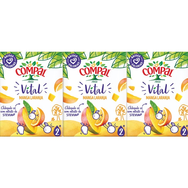 SUMO COMPAL VITAL MANGA/LARANJA 3X200ML