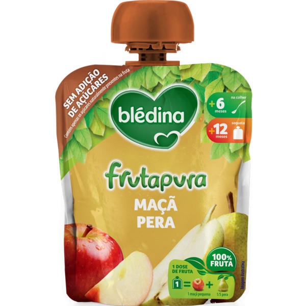 FRUTA BLEDINA MAÇÃ/PÊRA 85G