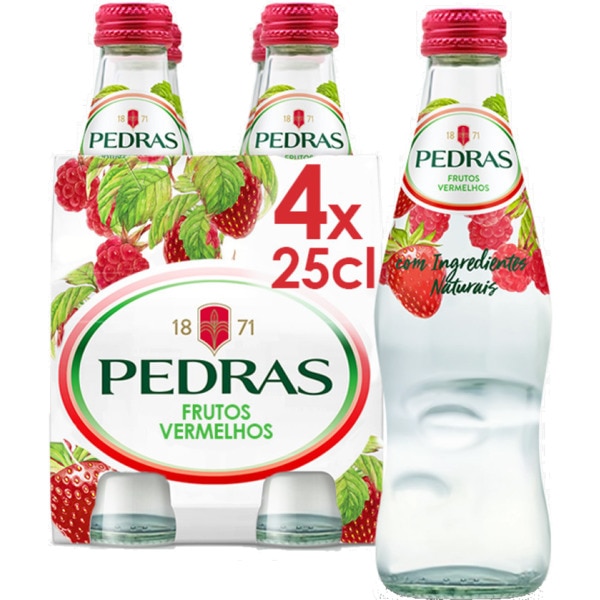 AGUA C/GÁS PEDRAS FRUTOS VERMELHOS 4X25CL